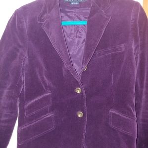 Ralph Lauren Purple Velvet Blazer